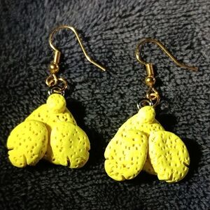 Yellow Peeps Inspired Origanal Yellow Dangle Earrings
